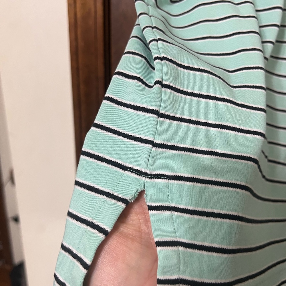 Ralph Lauren Polo Shirt Men's Large Blue Stripes White Pony Preppy - Picture 6 of 7